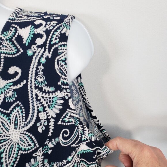 Est 1946 Womens Medium M Sleeveless Top Metal Accent Floral Print Stretch /A80 - Picture 4 of 9